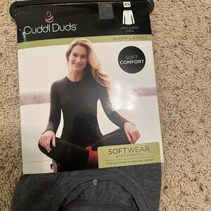 Cuddl Duds Long Sleeve Crew - Black